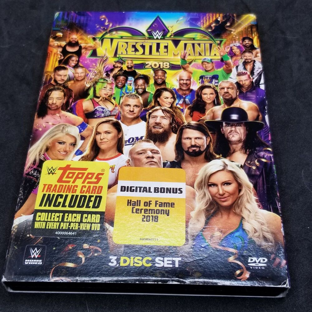 WWE Wrestlemania 2018 DVD 3 dvd set with case and booklet